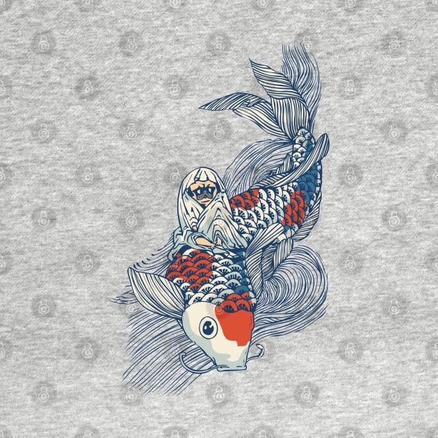 Pug and Koi by huebucket